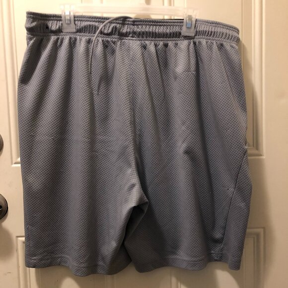 Reebok Men's Gray Mesh Athletic Basketball Gym Shorts - Picture 2 of 5
